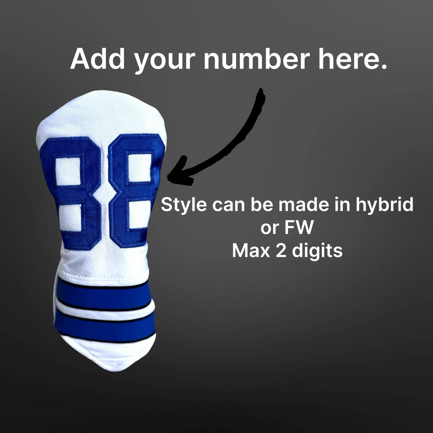 Handmade Dallas Cowboys Golf Headcovers - 3 wood & hybrids- NFL fan gift