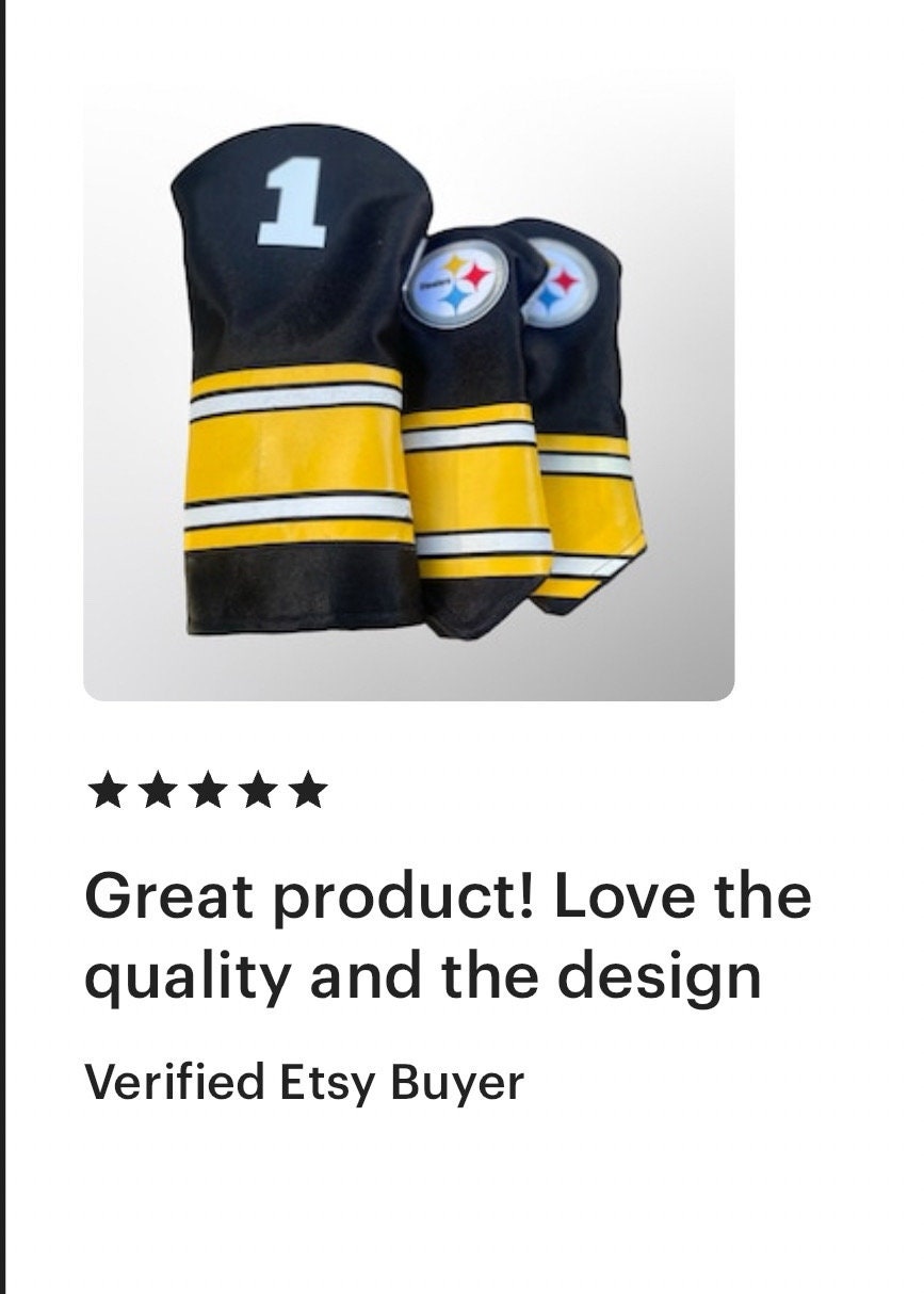 Handmade Pittsburgh Steelers Golf Headcovers - NFL Fan Gift - Pittsburgh Sports Lover