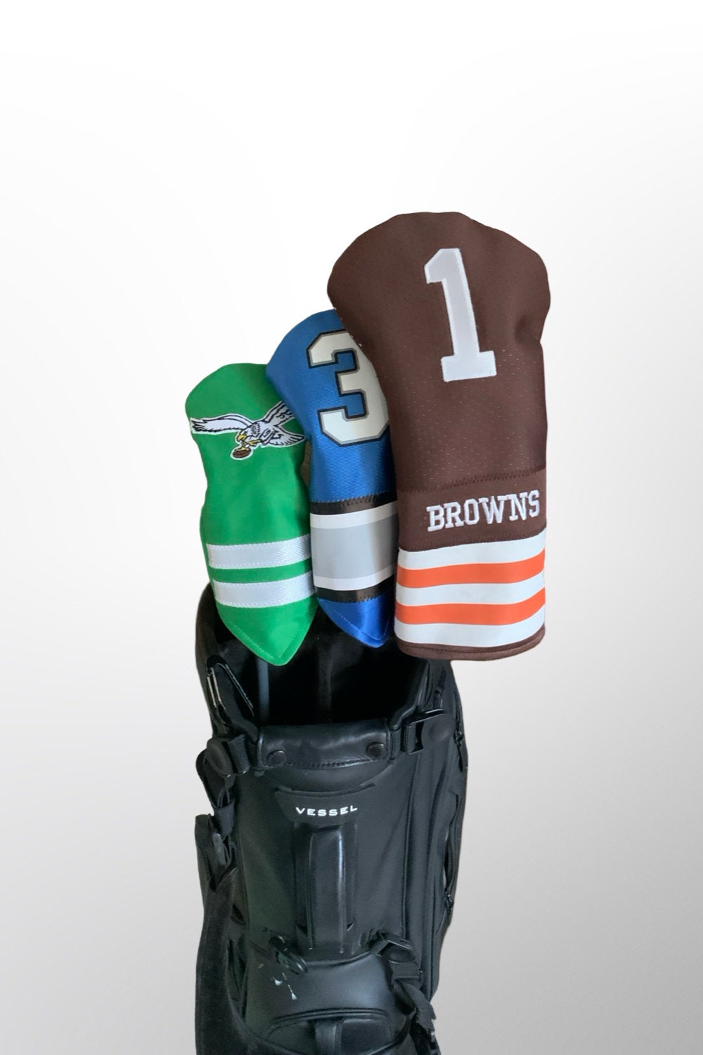 Cleveland Browns NFL Jersey Head Covers Set - Driver, Fairway Wood, Hybrid