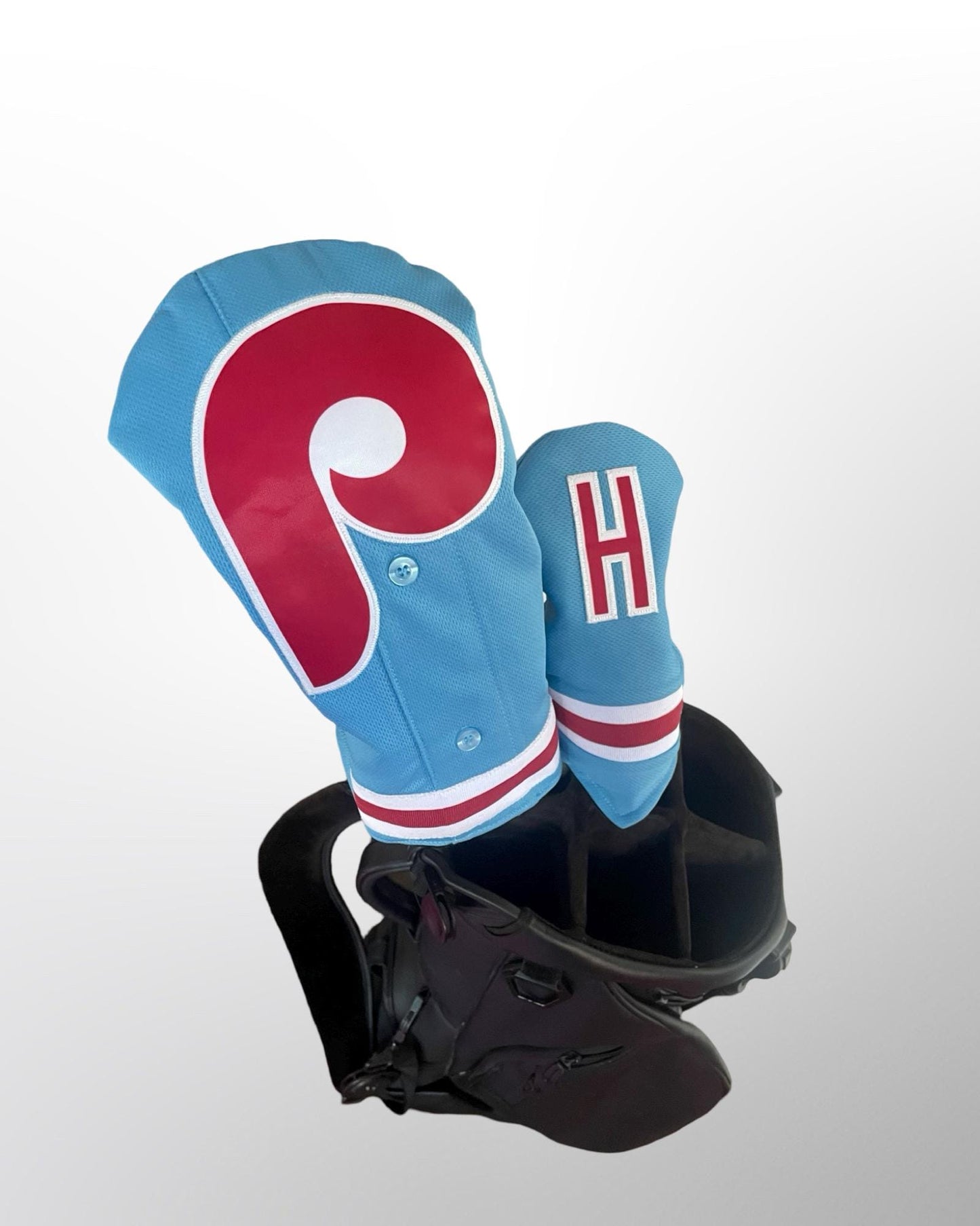 Handmade Philadelphia Phillies Golf Head Covers -Driver hybrid fairway wood - Philadelphia sports fan
