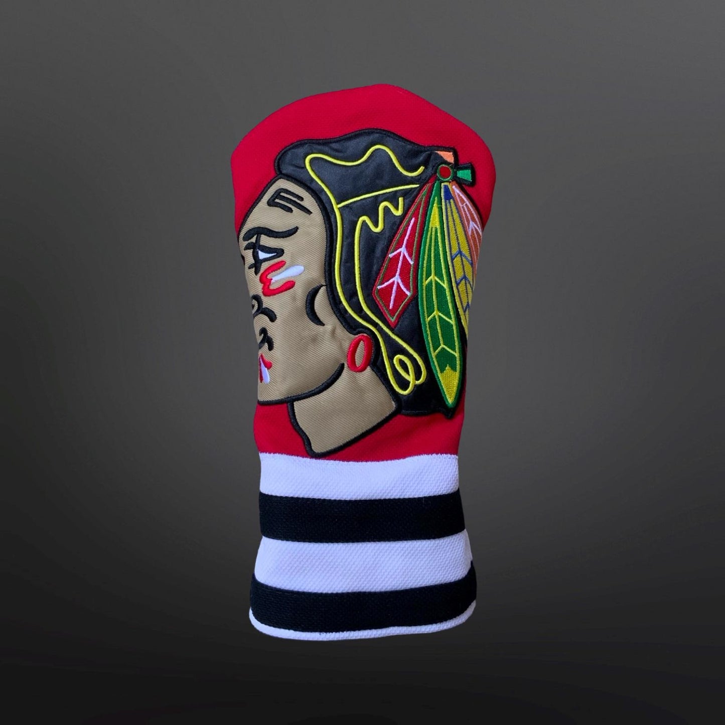 Chicago Blackhawks Golf Head Covers Set - Handcrafted from Blackhawks Jersey - Chicago sports fan