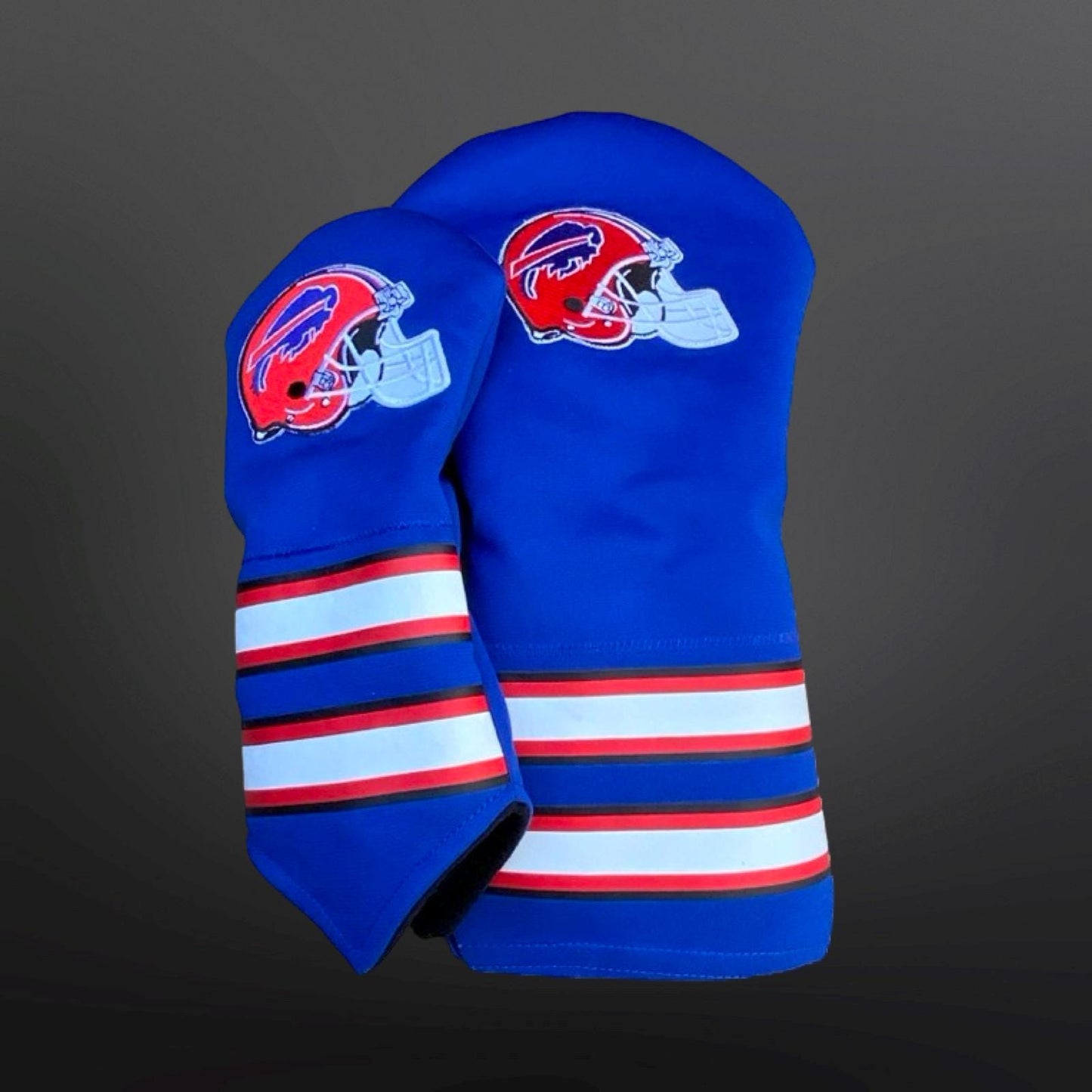 Handmade Buffalo Bills Head Covers-Driver Fairway wood golf covers- NFL fan gift