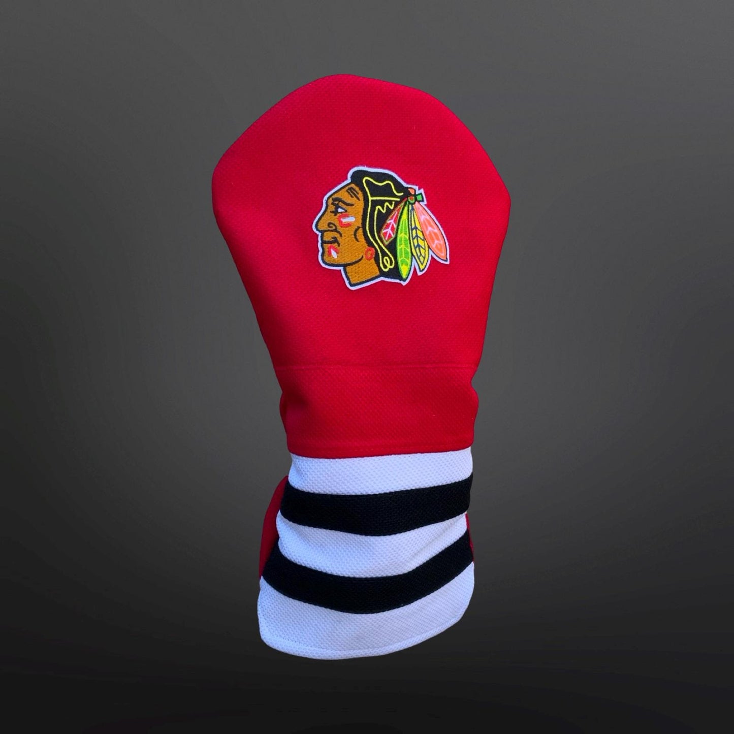 Chicago Blackhawks Golf Head Covers Set - Handcrafted from Blackhawks Jersey - Chicago sports fan