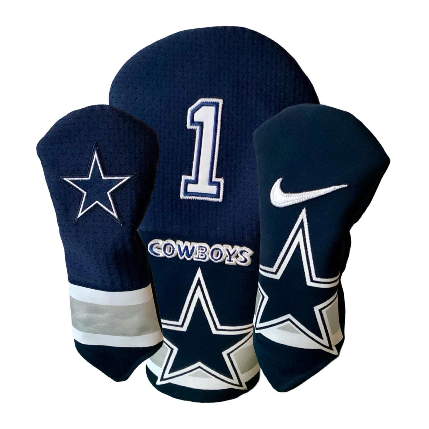 Handmade Dallas Cowboys Golf Head Covers - Custom Jersey Design for Drivers, Fairway Woods & Hybrids - NFL fan gift