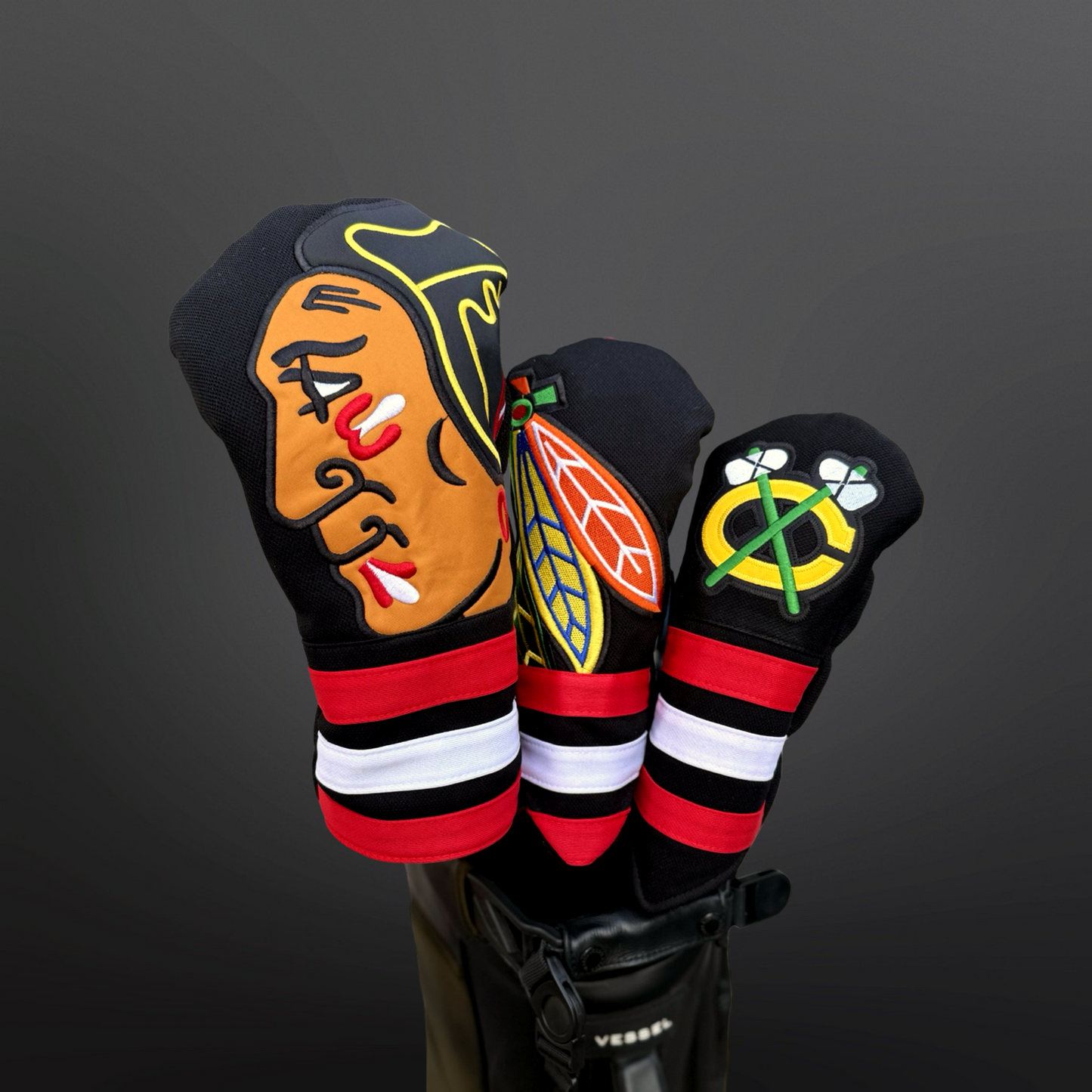 Chicago Hockey Golf Headcovers - Blackhawks Inspired