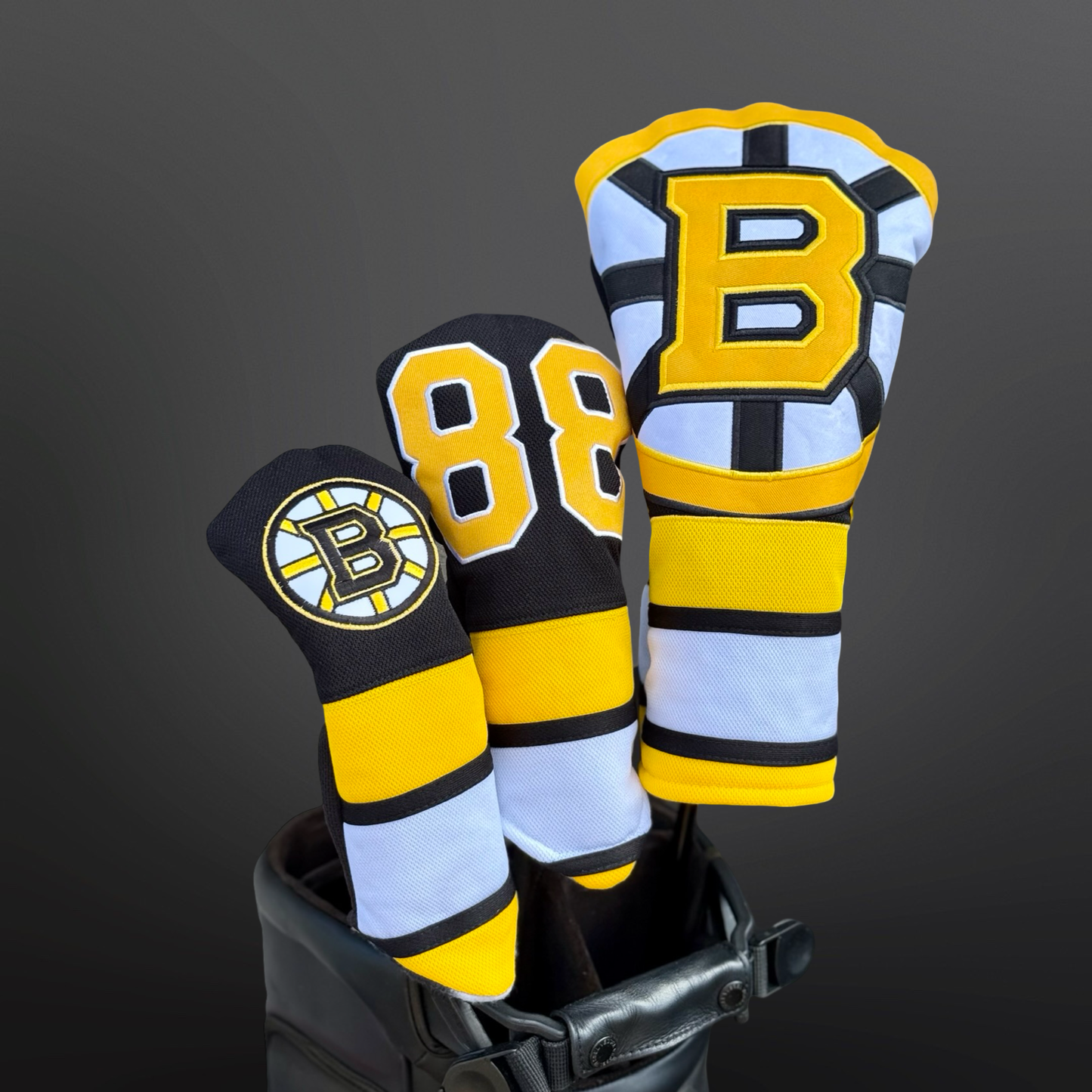 Boston Hockey Golf Headcovers - Bruins Inspired