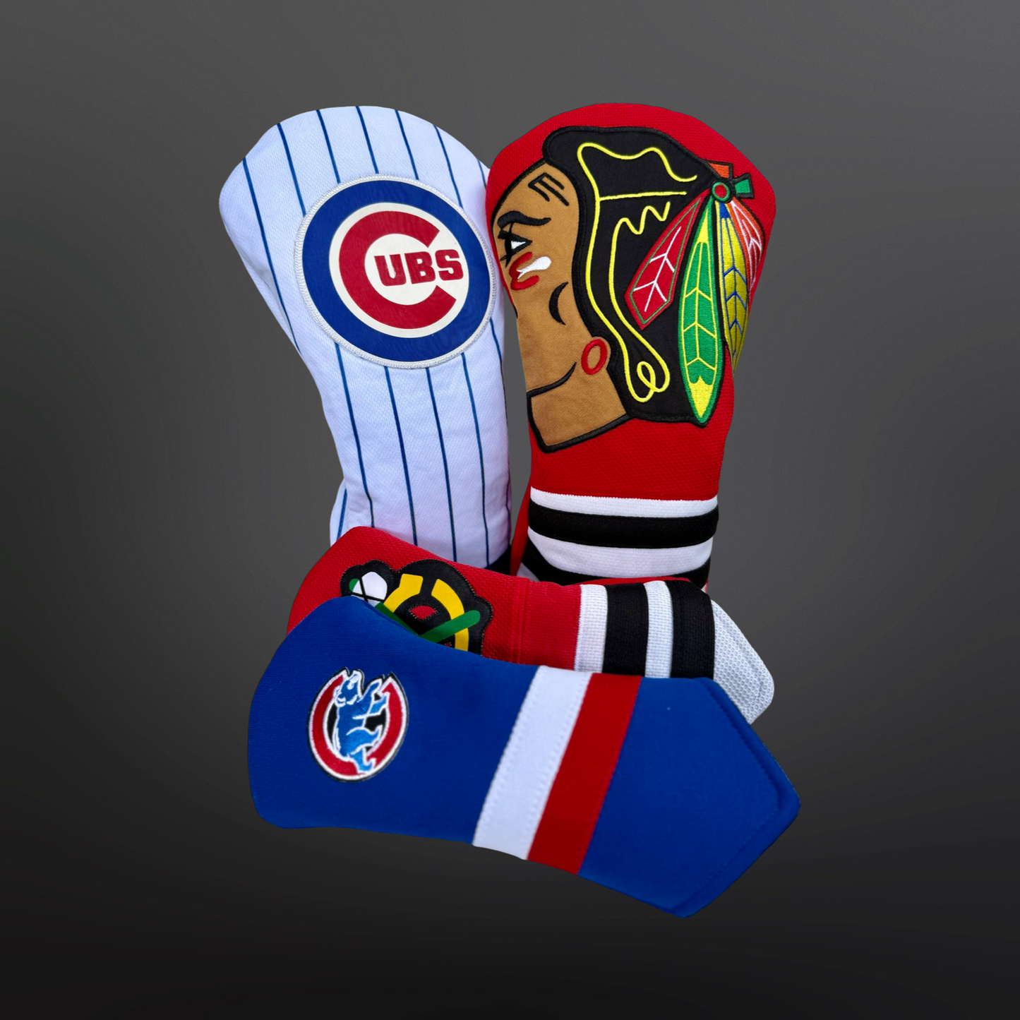 Chicago Hockey Golf Headcovers - Blackhawks Inspired