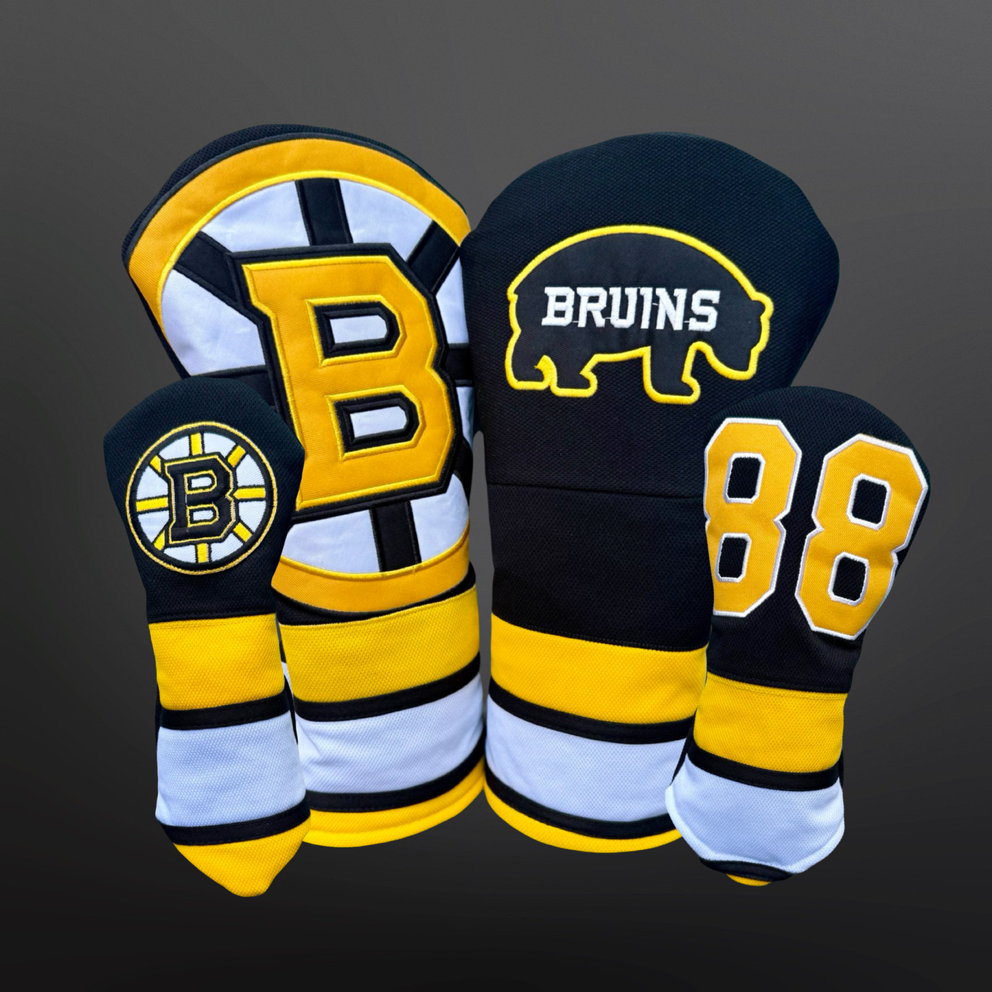 Boston Hockey Golf Headcovers - Bruins Inspired