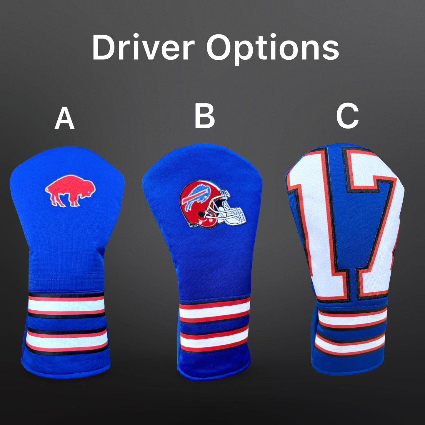 Buffalo Football Golf Headcovers – Bills Inspired