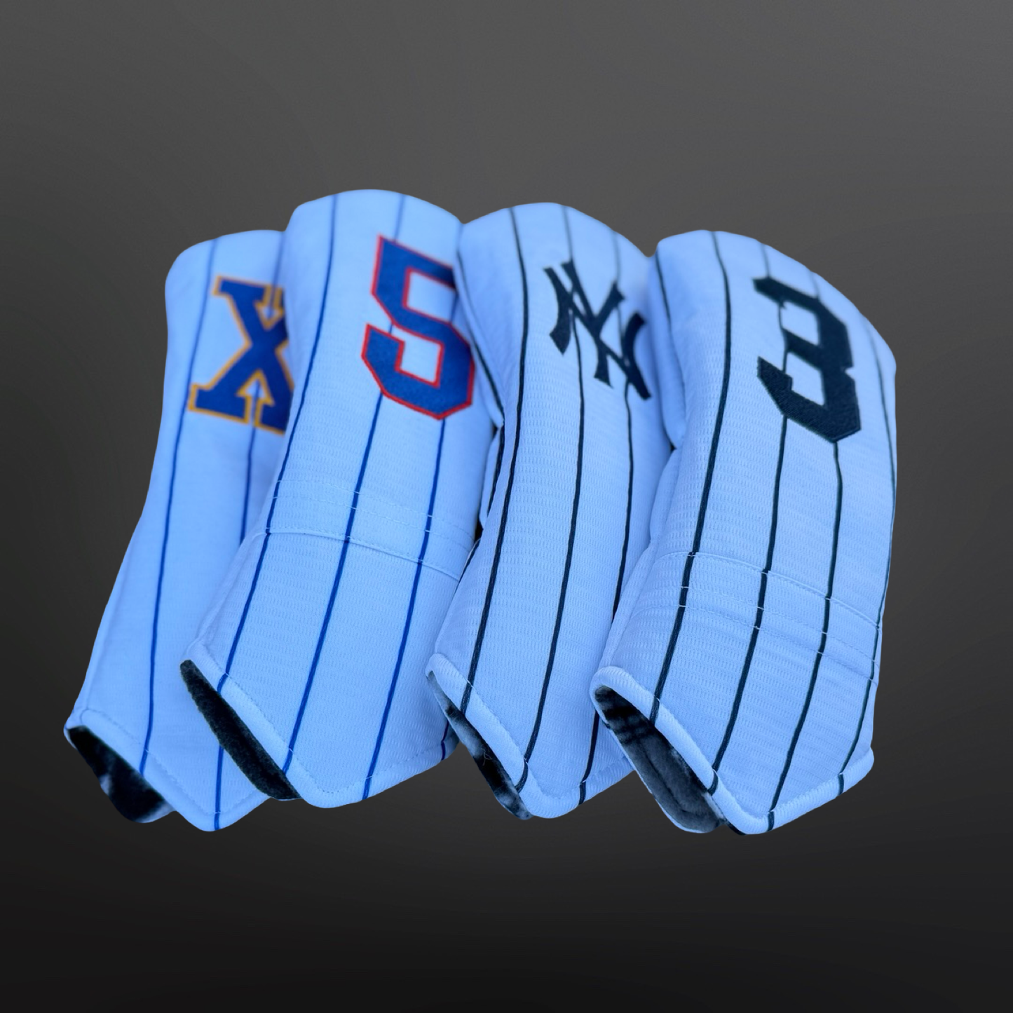 New York Navy & White Pinstripe Golf Headcovers
